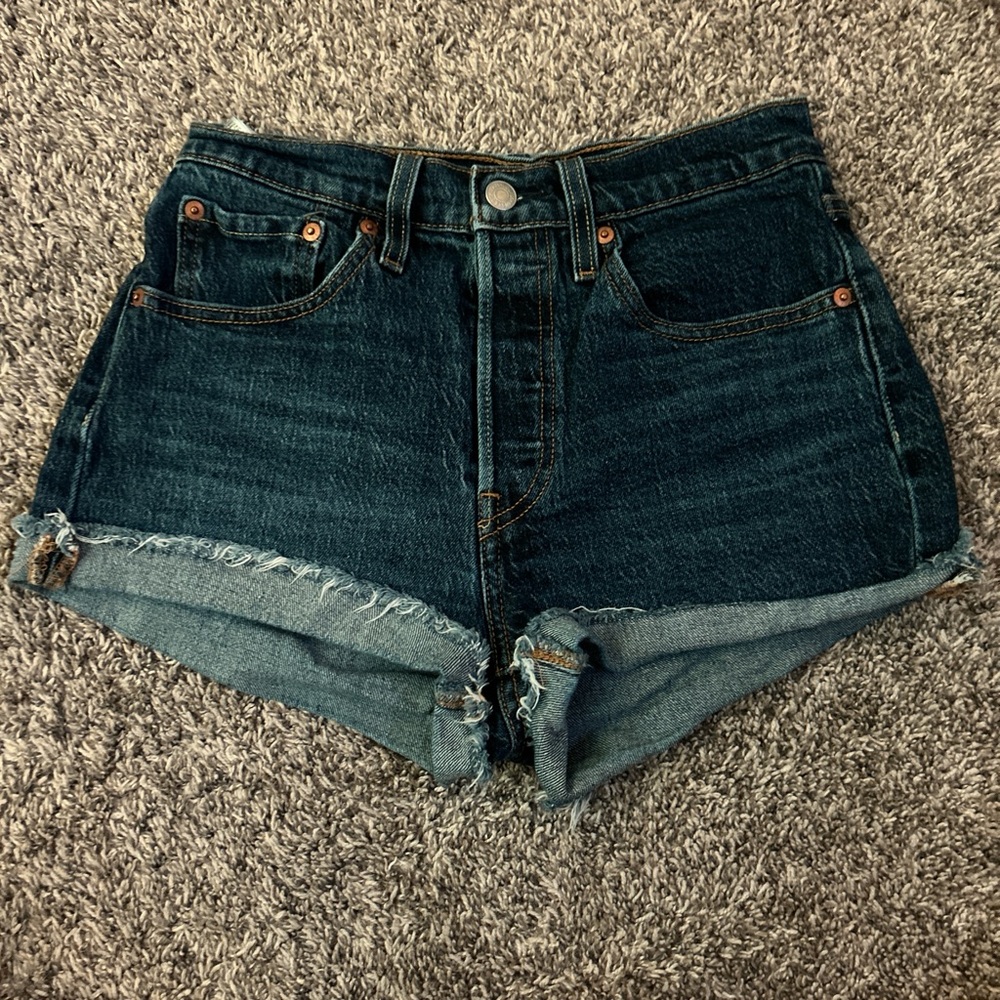Levi's Dark Blue Jean Shorts